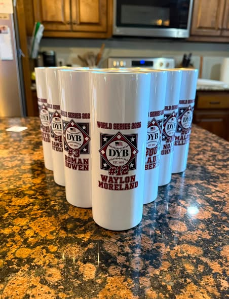 Team tumbler set with player names